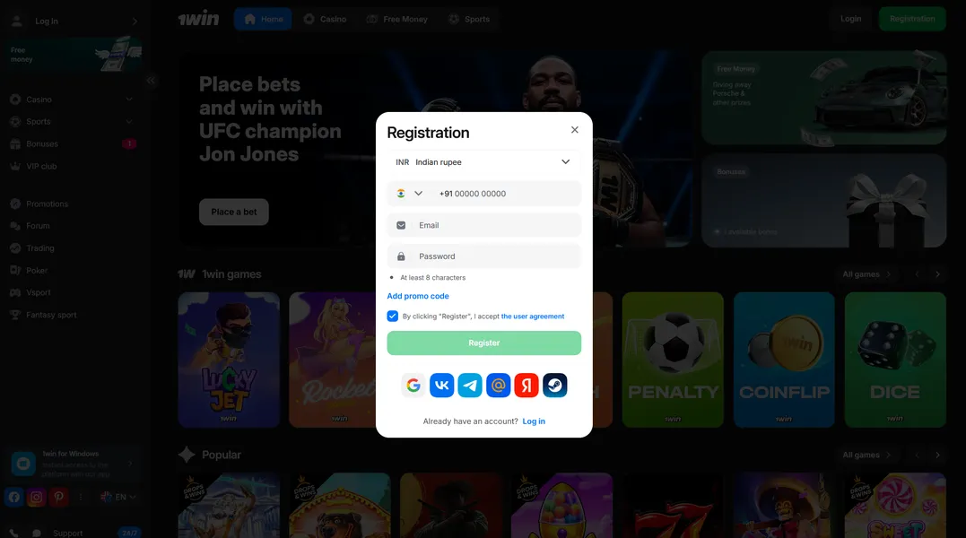 How to Sign Up and Log In to 1 Win
